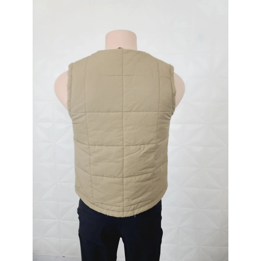 Jordan two‎ front pockets, loose fit, Zip-Up, Casual Vest Men's, Size XS Tan